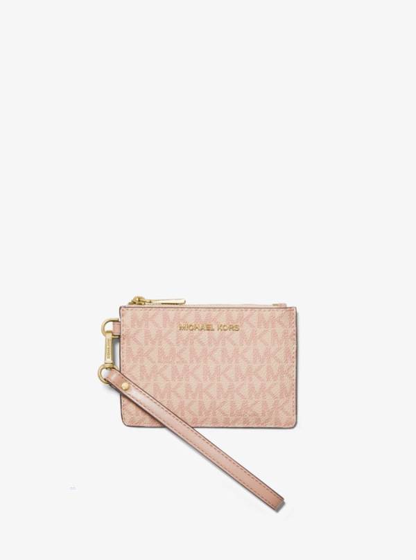 Damske Penazenky Michael Kors Small Logo Coin Wristlet Ruzove - Doplnky Michael Kors Akcia | LRDYH-5402